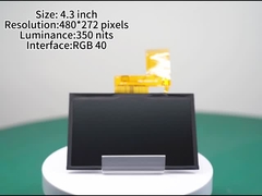 4.3 인치 TFT 디스플레이 패널 480*272 픽셀 LCD 디스플레이 모듈 밝기 300 니트